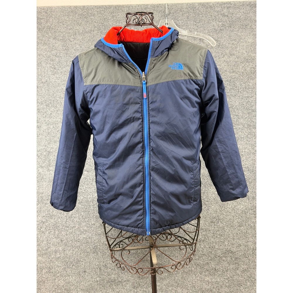 The North Face Boys Reversible Mount Chimborazo Jacket Navy Red Large 14/16 EUC
